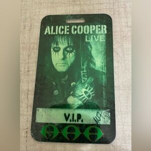 Alice Cooper live VIP pass Hilton Hotel Saturday, January 17, 2009